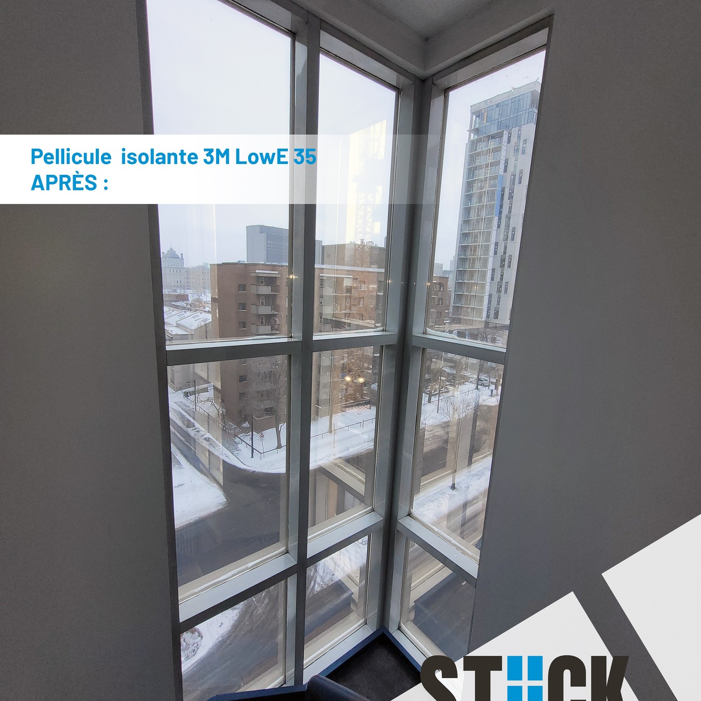 L'UQAM | Université du Québec à Montréal on fait appel a nous pour effectuer une première résidence universitaire avec nos solutions contre la chaleur.
Nous avons donc opté pour la solution Low-E 35 de 3M qui bloque jusqu'à 70% de la chaleur entrante et jusqu'à 30% de la chaleur perdu par les fenêtres en hiver.
De plus, la légère teinte ambré s'agence très bien au bâtiment et améliore l'aspect extérieur de l'immeuble en uniformisant l'apparence extérieure en ayant des vitres pareil et non certaines avec rideaux, d'autre avec des plantes et etc.
#3m
#uqam
#scienceauservicedelavie