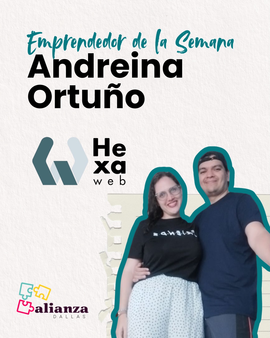 ¡Nueva semana, nueva historia que nos inspira!✨
Hoy en Emprendedor de la Semana, queremos reconocer el liderazgo y la determinación de Andreina, una de las mentes brillantes detrás de Hexa Web @hexa_web
Conoce un poco más sobre su historia:
📍 De: Venezuela 🇻🇪
💼 Especialidad: Sector tecnológico y digital (Diseño y desarrollo web)
💡 Su visión: Brindar un respaldo integral a emprendedores y pequeñas empresas que buscan expandirse en el entorno digital, transformando sus proyectos en plataformas competitivas y funcionales. Para ella, emprender es el arte de transformar una idea en una realidad concreta que genere un valor significativo y positivo en la vida de las personas.
¡Apoyemos lo nuestro! Déjale un mensaje de admiración en los comentarios y cuéntanos qué es lo que más te gusta de su trabajo.