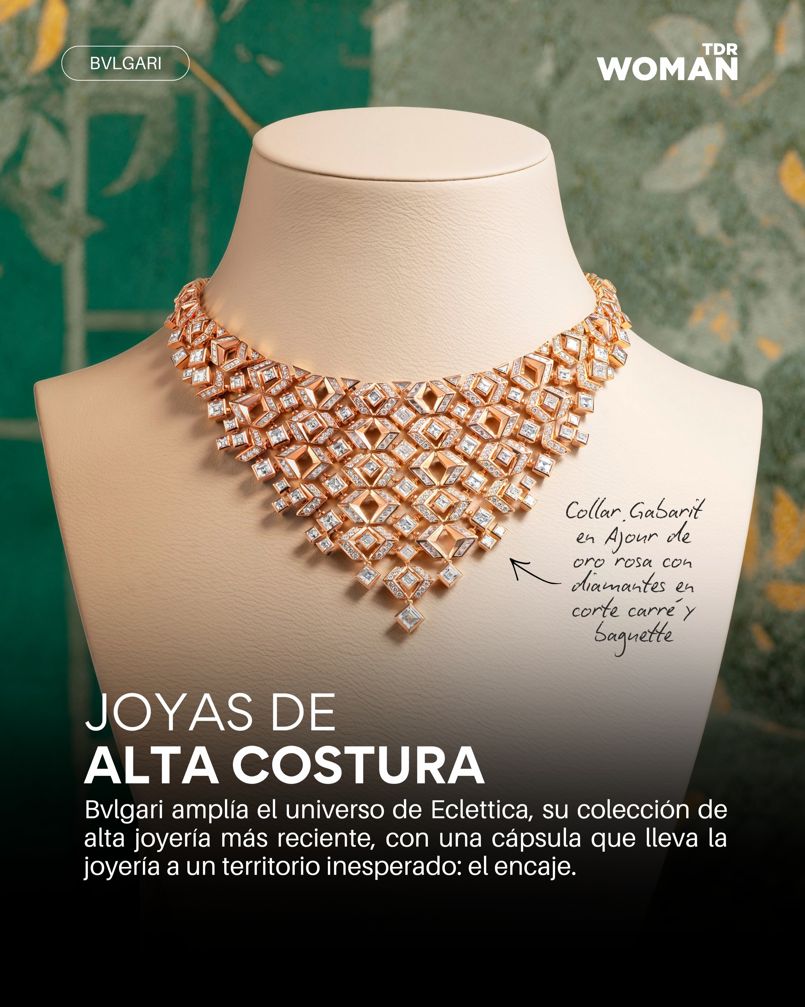 @bvlgari expands its Eclettica collection with a #HighJewelry capsule where diamonds are transformed into #HauteCouture lace. The idea meant turning diamonds into a material as flexible as fabric. So instead of simply setting stones onto metal, Bvlgari created open, articulated and lightweight compositions that echo the way lace moves with the body.
Discover more through our link in bio 💎🐍✨
—-
#Bvlgari amplía la colección Eclettica con una cápsula de alta joyería donde los diamantes se transforman en encaje de Alta Costura. La idea exigió transformar el diamante en un material flexible como una tela. Así que, en lugar de engastar las piedras sobre metal, Bvlgari construyó composiciones abiertas, articuladas y ligeras que recuerdan la forma en que el encaje se adapta al cuerpo. Te contamos más en nuestro link in bio.