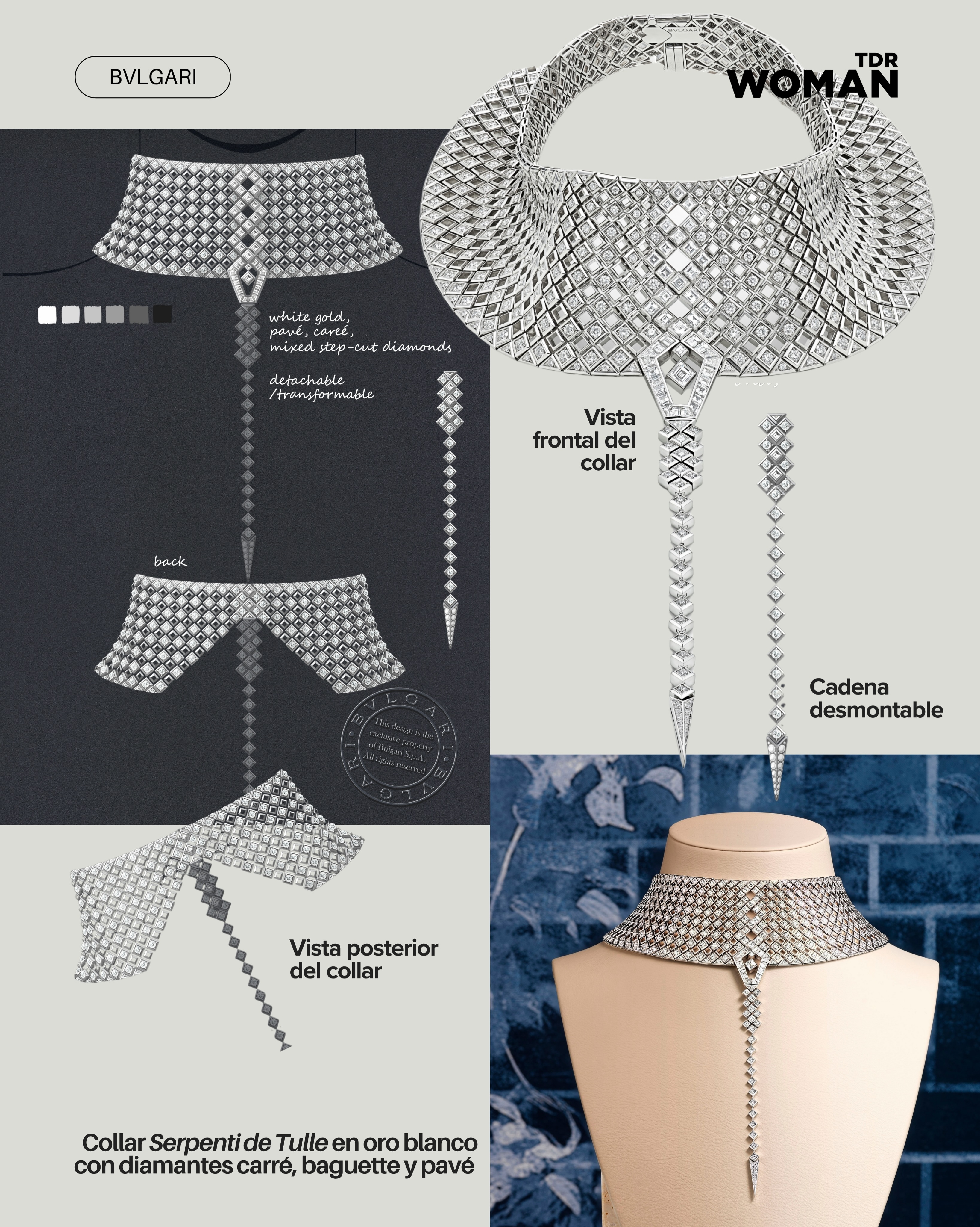 @bvlgari expands its Eclettica collection with a #HighJewelry capsule where diamonds are transformed into #HauteCouture lace. The idea meant turning diamonds into a material as flexible as fabric. So instead of simply setting stones onto metal, Bvlgari created open, articulated and lightweight compositions that echo the way lace moves with the body.
Discover more through our link in bio 💎🐍✨
—-
#Bvlgari amplía la colección Eclettica con una cápsula de alta joyería donde los diamantes se transforman en encaje de Alta Costura. La idea exigió transformar el diamante en un material flexible como una tela. Así que, en lugar de engastar las piedras sobre metal, Bvlgari construyó composiciones abiertas, articuladas y ligeras que recuerdan la forma en que el encaje se adapta al cuerpo. Te contamos más en nuestro link in bio.
