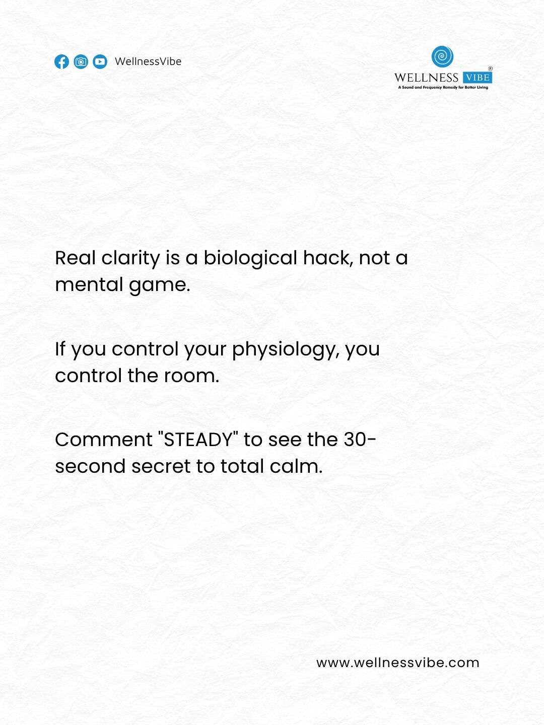 Comment "STEADY" and let us help you.
#WellnessVibe