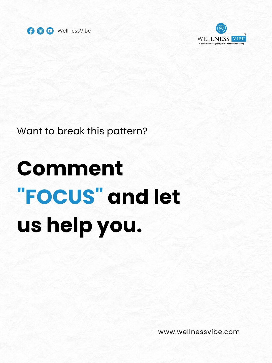 Comment "FOCUS" and let us help you.
#WellnessVibe